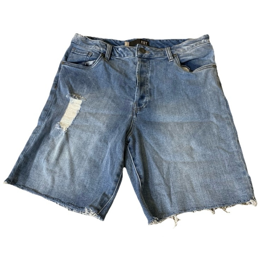 KUT From The Kloth Long Jean Short Women Sz 10 Margot High Rise Buttonfly 30x8